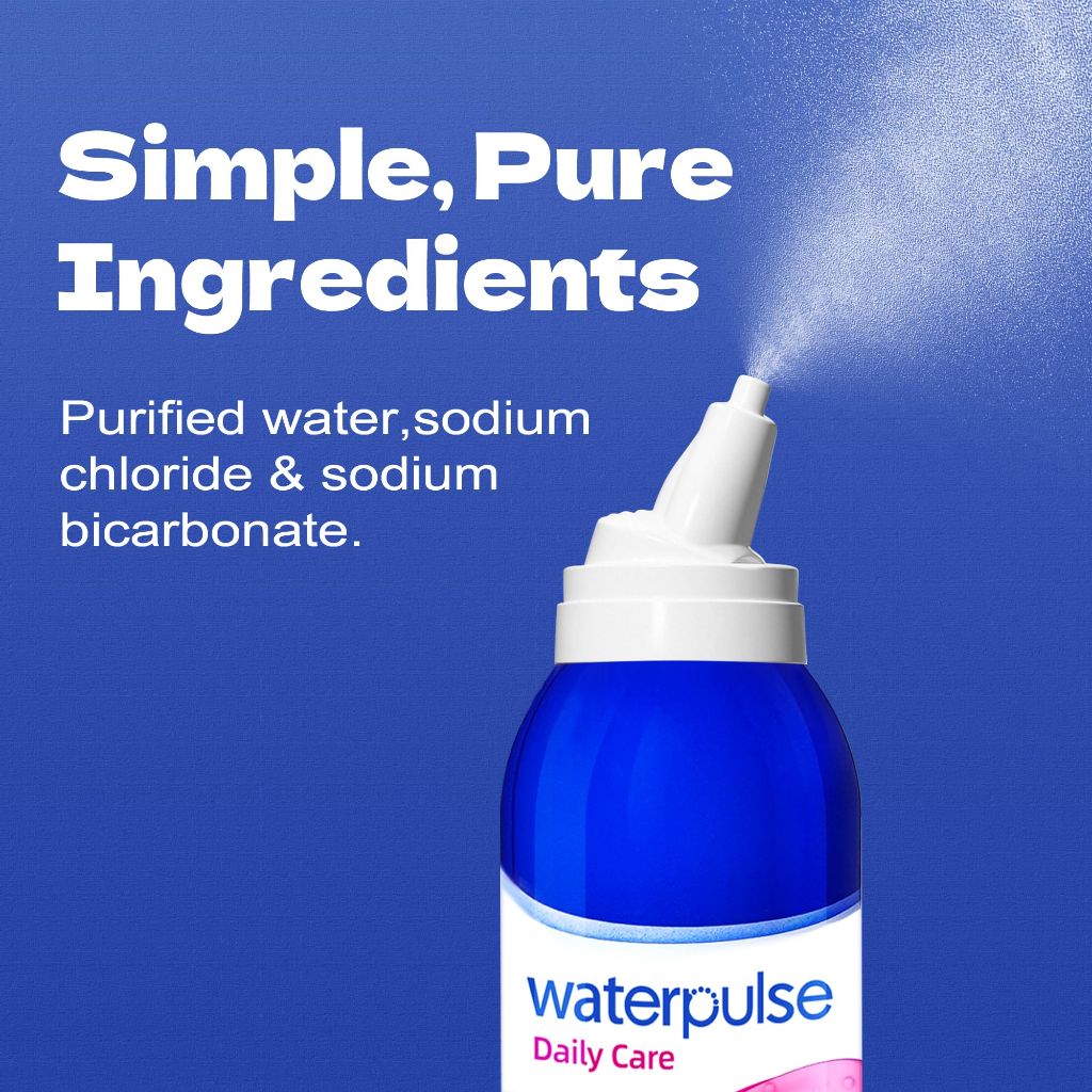 Waterpulse Saline Nasal Mist for Nasal Care - Drug-Free Nasal Relief with Pure Isotonic Solution | 7.05 oz
