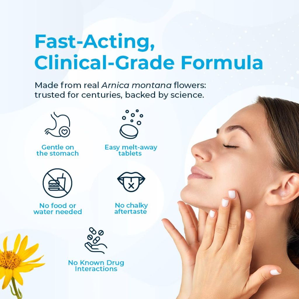 VitaMedica Arnica Montana 30C Rapid Dissolve Tablets for Natural Pain, Bruising, and Swelling Support - Homeopathic Medicine for Injury and Surgery Recovery - 150 Ct - 50 Servings