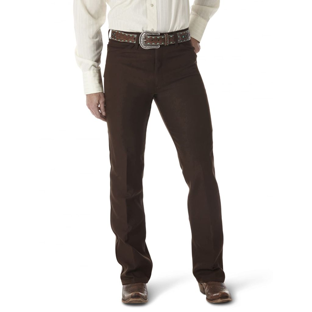 Wrangler Mens Wrancher Dress Jeans, Brown, 31W x 34L US