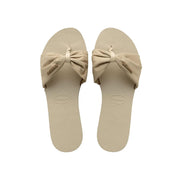 SZ 7/8M, Havaianas Women's You St. Tropez Shine Flip Flop Sandal, Beige