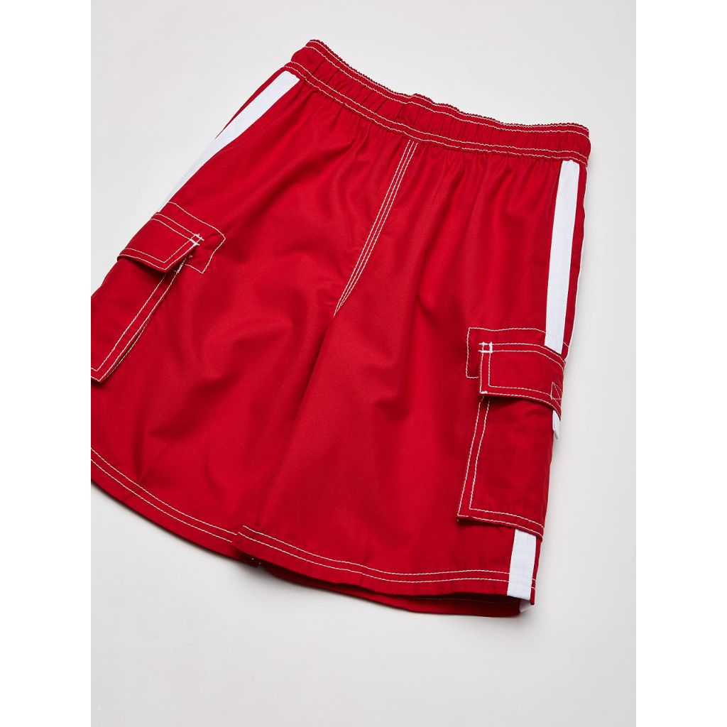 SZ S(8), Kanu Surf Big Boys Barracuda Quick Dry Beach Swim Trunk | Barracuda Red