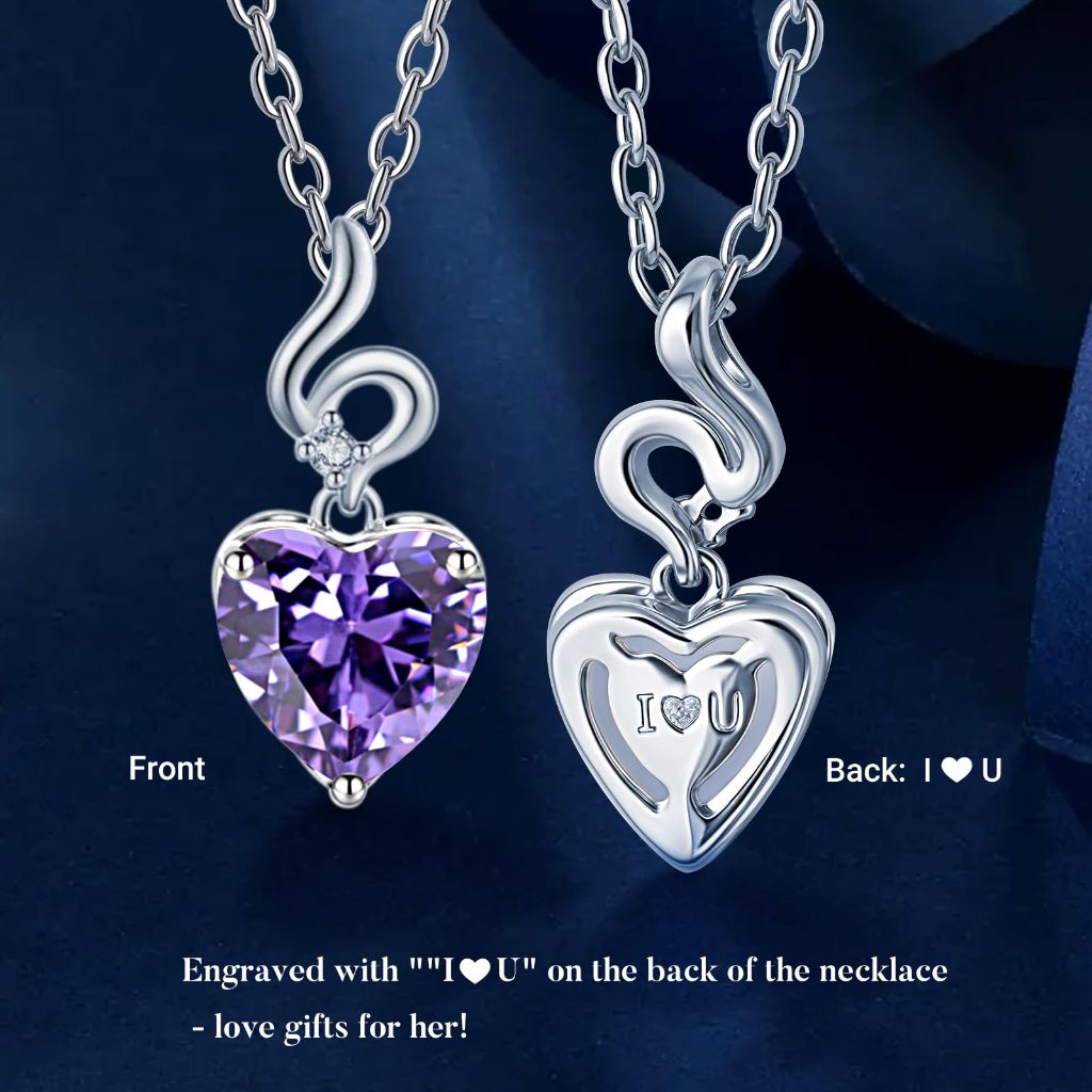 E Heart Necklace for Women | Engraved 'I Love You' Pendant