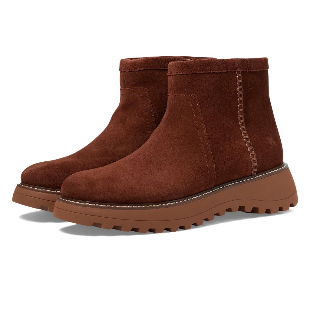 Lucky Brand Women's Chameli Suede Booties - Roasted Brown, Size 5
