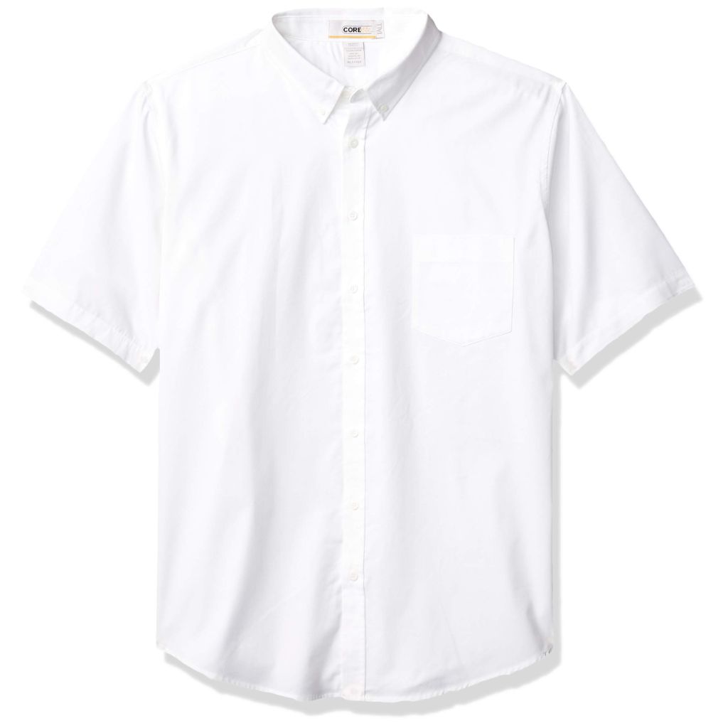 Core 365 Men's 5XLT Ashe City Optimum Twill Short Sleeve Button Up Shirt, White