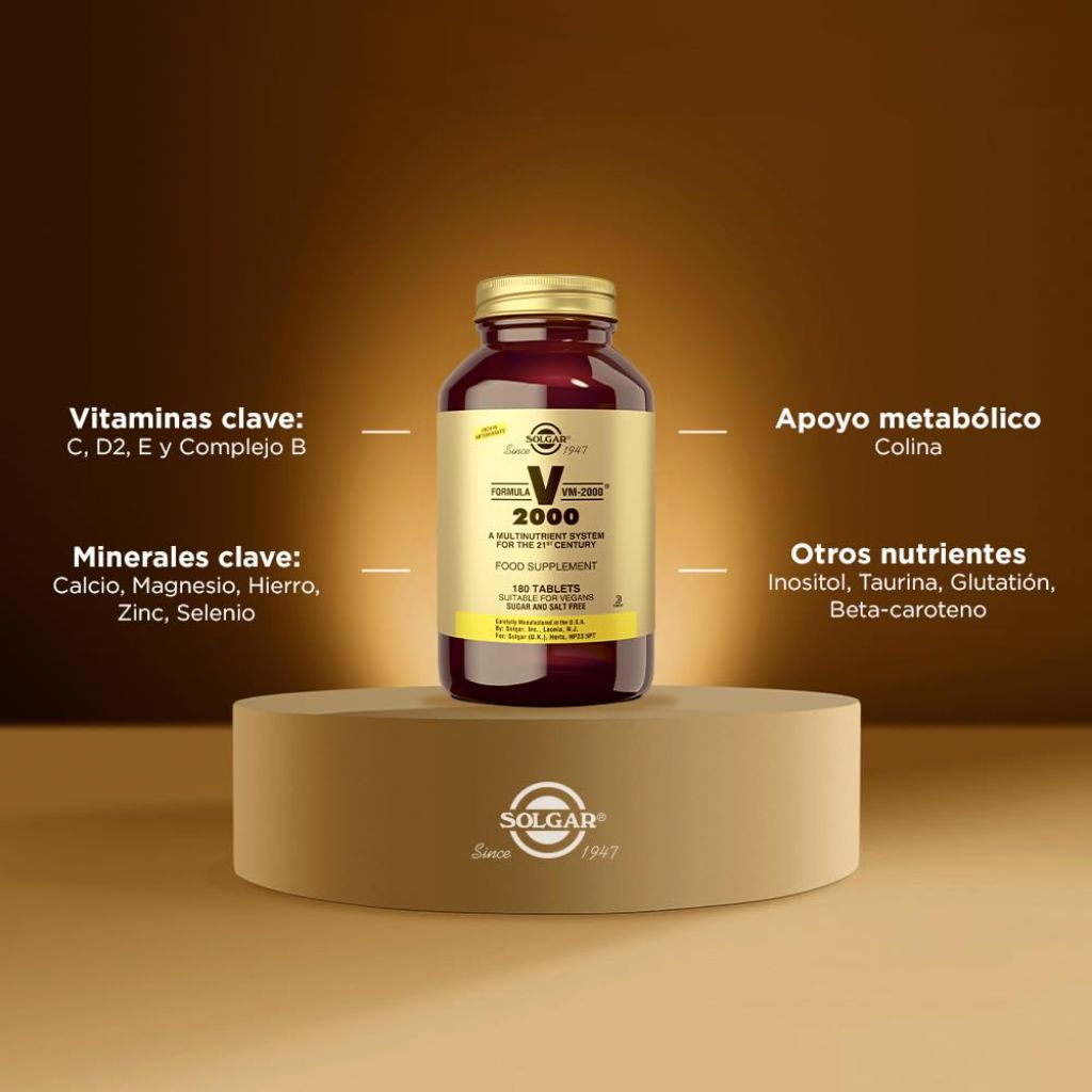 Solgar Formula VM-2000 (Multinutrient System), 180 Tablets  - 90 Servings