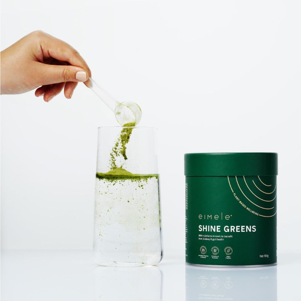 Eimele | Shine Greens | Plant-Based Superfood Greens Powder for Gut Health - 42 Servings (5.29oz)