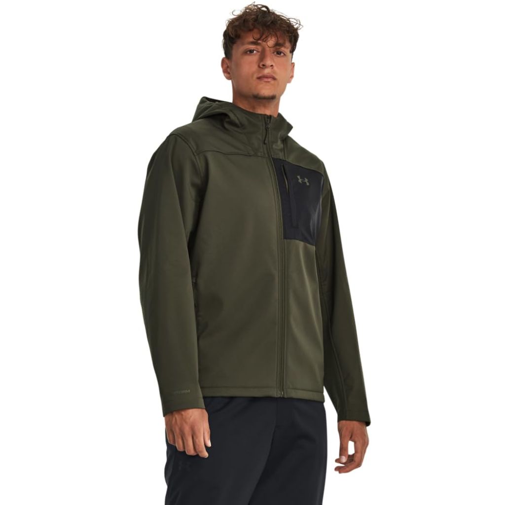 Under Armour Mens Storm Cold Jacket, Black/Marine OD Green - size Medium