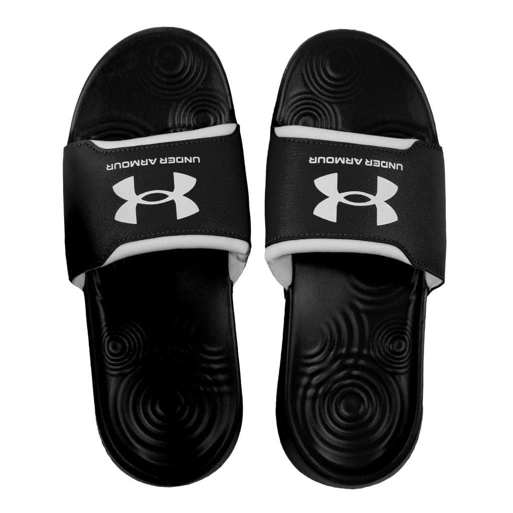 Under Armour Men's Ignite Select Slider Sandal - Black/White, Size 13