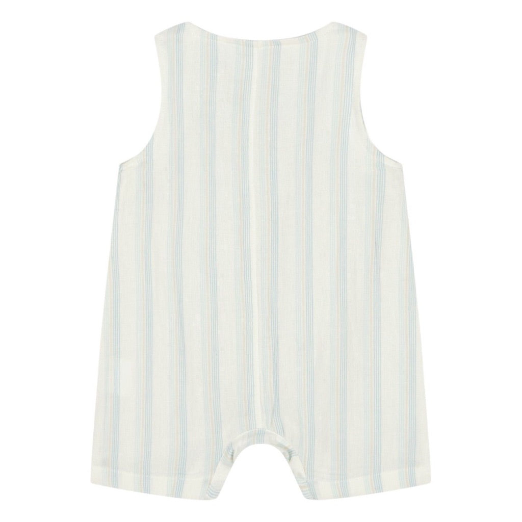 Calvin Klein Baby Boy's Striped Gauze Sunsuit - Vanilla Ice Stripes, 3-6 Months