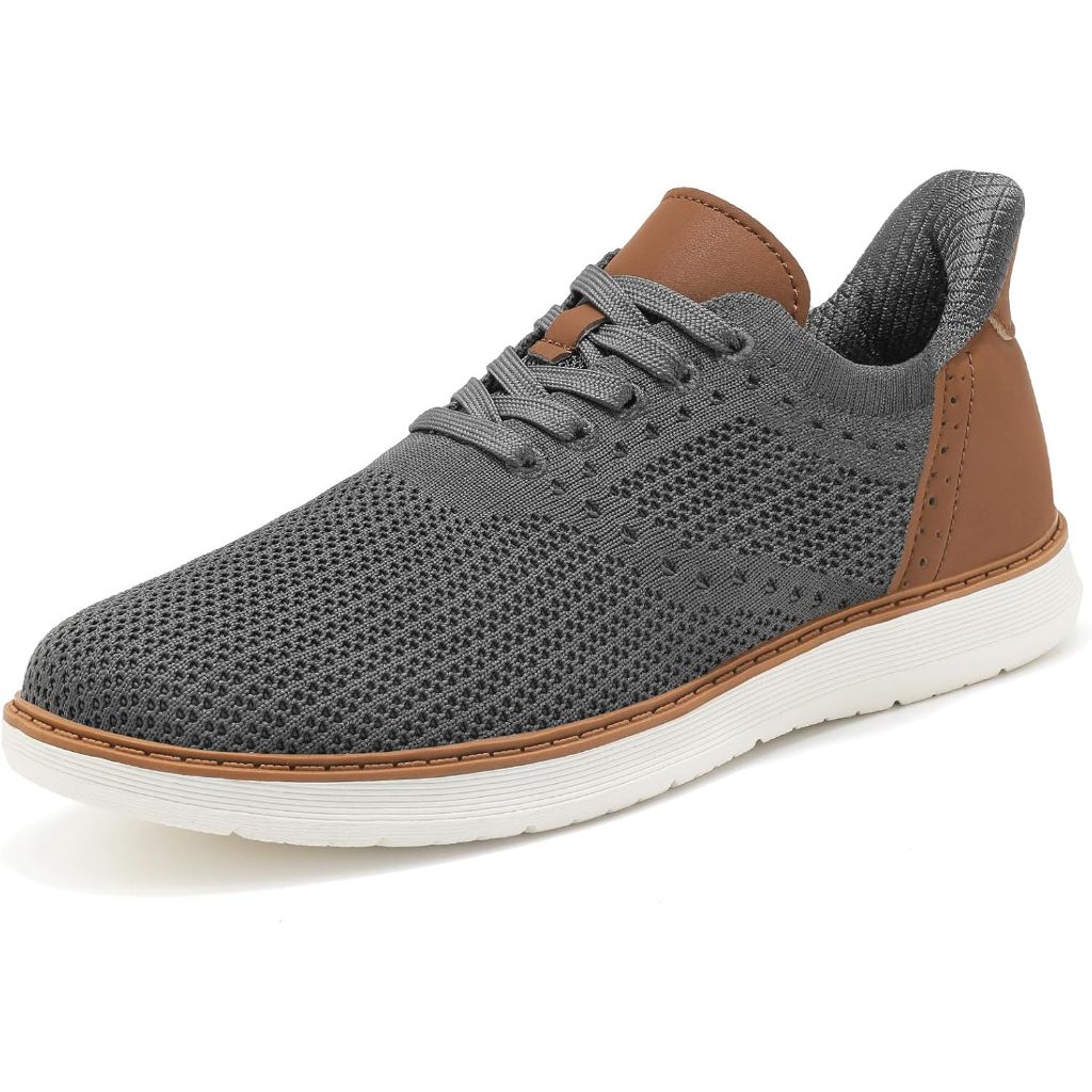 Mens Slip On Casual Dress Sneakers Oxfords Business Shoes Mesh Breathable Walking Shoes Tennis Comfortable