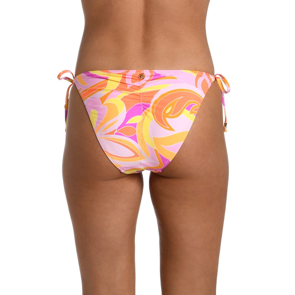 Sunshine 79 Women's Side Loop Hipster Bikini Swimsuit Bottom, Multi//Retro Swirl, Size 10