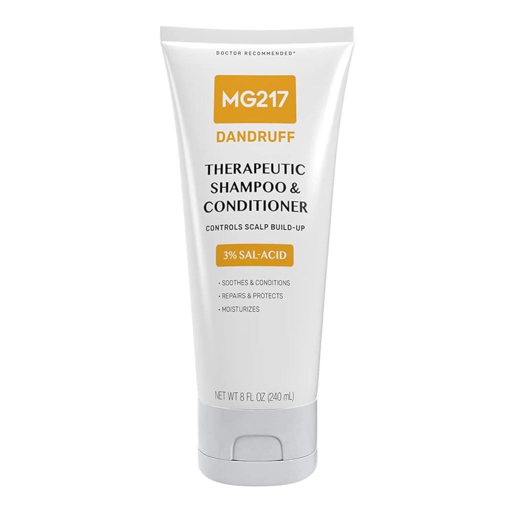 MG217 Dandruff Shampoo & Conditioner, 3percent Salicylic Acid Shampoo & Conditioner, 8 oz Tube, Clear