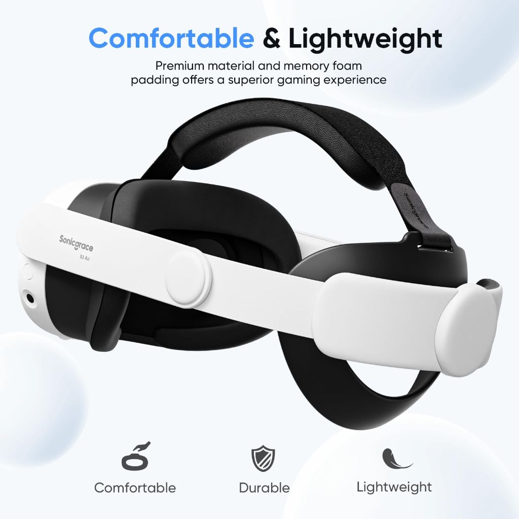 Sonicgrace S3 Air Comfort Head Strap Compatible with Meta Quest 3 and Quest 3S