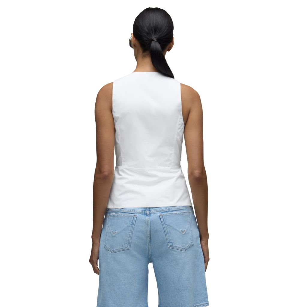 SZ M, HUDSON Women's Brooks Nader Laissez Vest, White