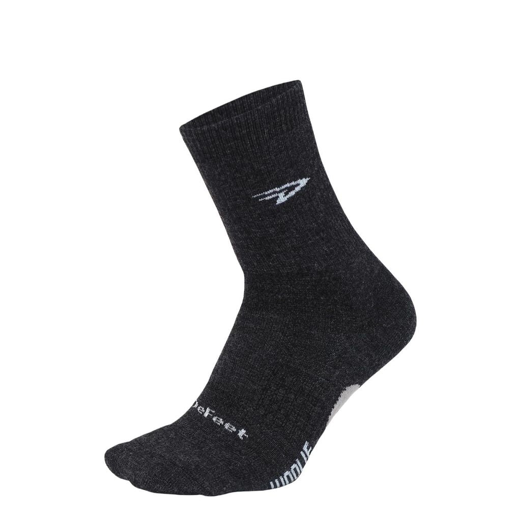 DeFeet Men's Woolie Boolie 4-Inch Sock, Charcoal, Large