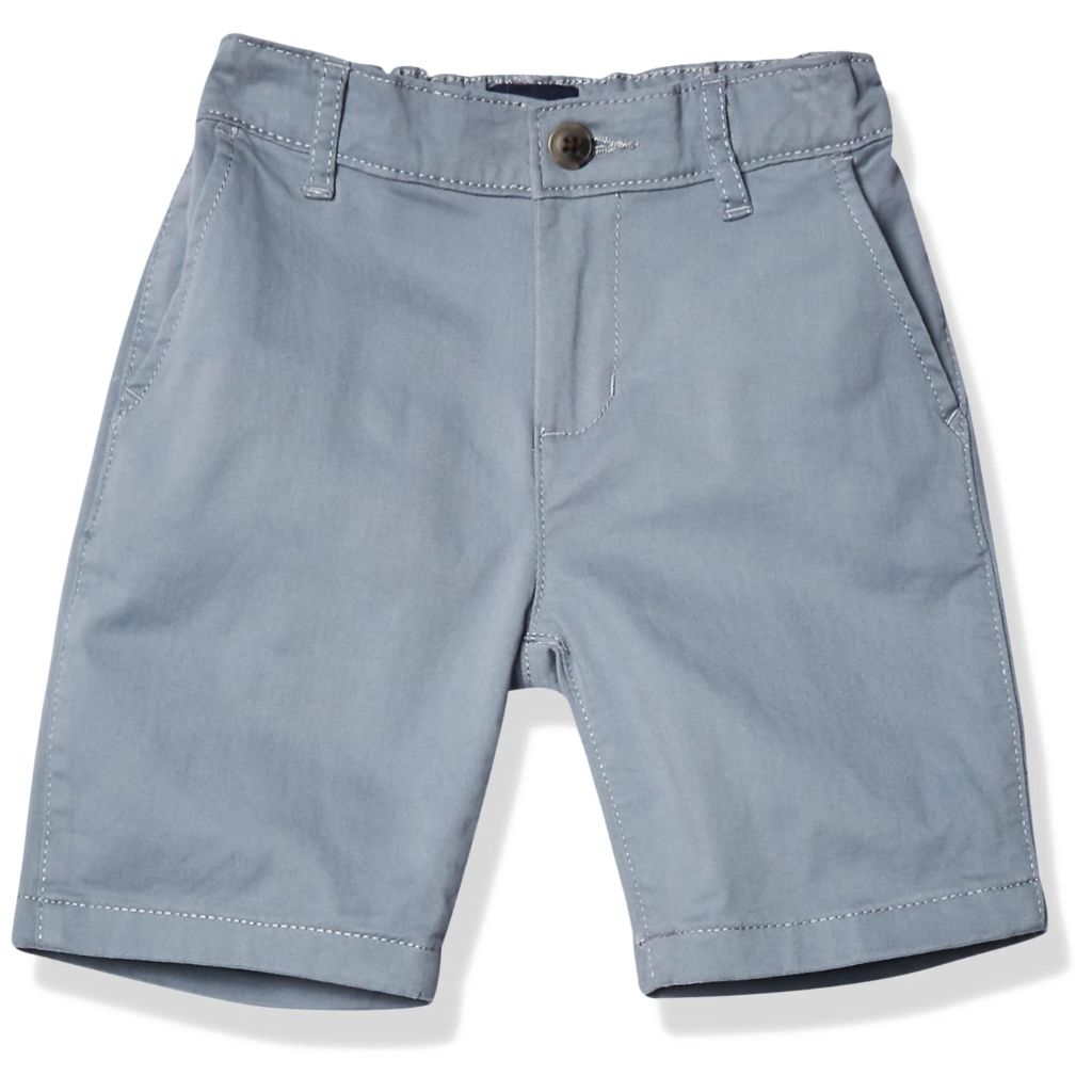 The Children's Place Boys Stretch Chino Casual Shorts, Fin Gray, 8 US