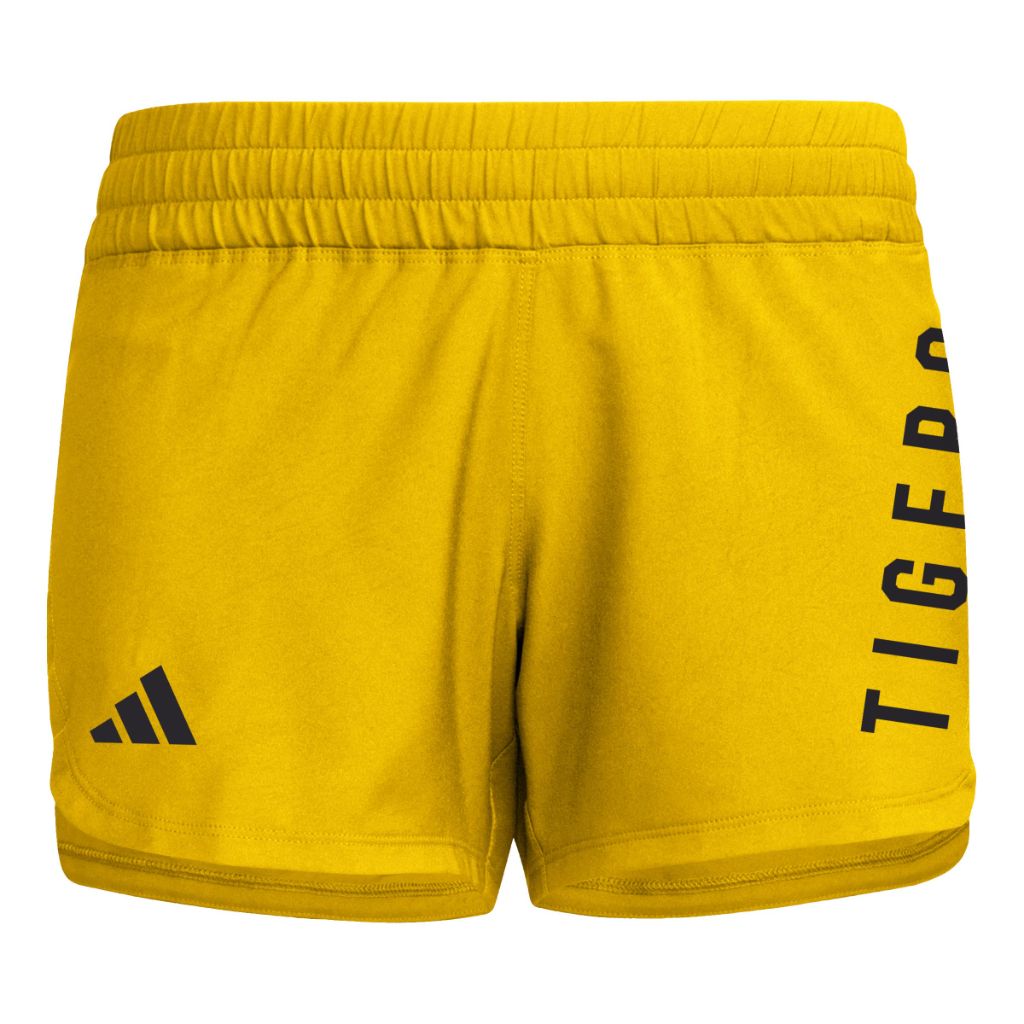 Adidas Women's D4T Woven Grambling State Universtiy Training Shorts, Team Collegiate Gold/Black/Grambling State Universtiy, Medium/3" Inseam