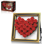 ZONECYTD Red Rose Building Set Compatible with Lego Flowers Bouquet Botanical Collection Wall & Table Art Decor for Lover Adults Girls -1871PCS