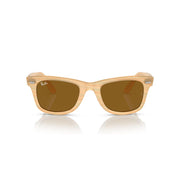 Ray-Ban RB2140F 3171 Original Wayfarer Photochromic Low Bridge Fit Sunglasses - Photochromic Striped Brown/Brown, 52 mm