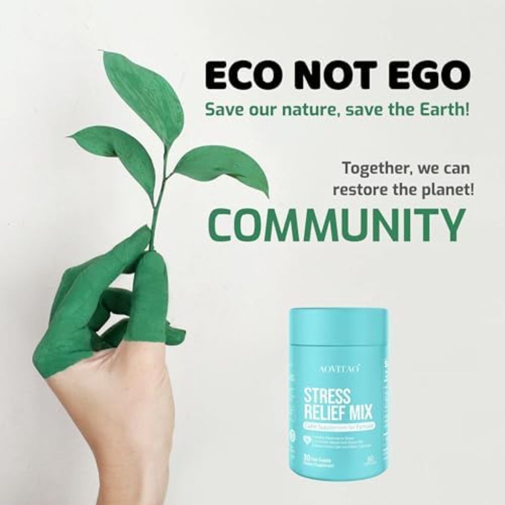 AOVITAO Nighttime Relaxation Herbal Capsules Supports Restful Sleep with Magnesium & Ashwagandha