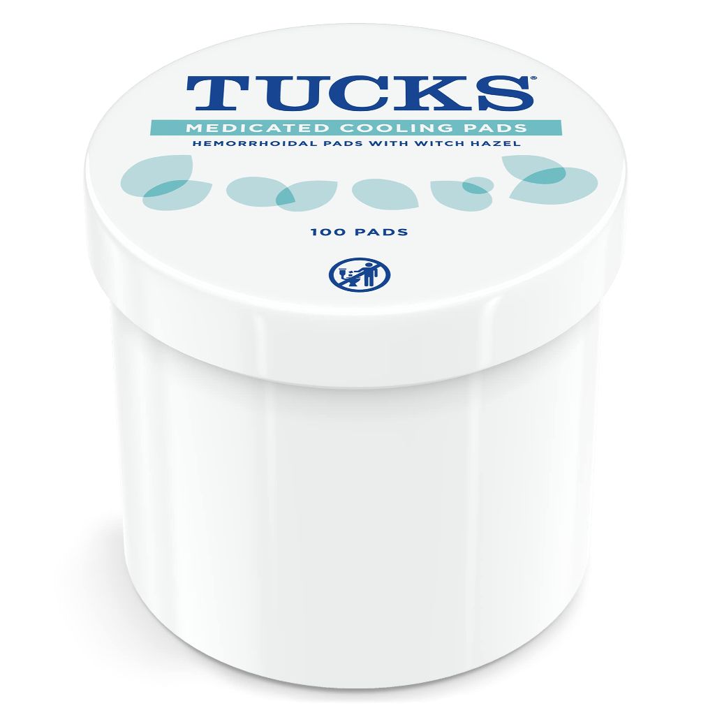 TUCKS Medicated Cooling Pads, 100 Count – Hemorrhoid Pads with Witch Hazel