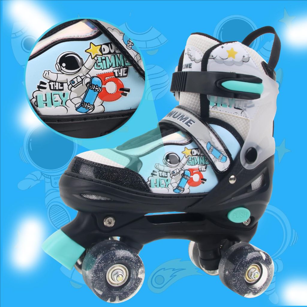 Sowume Adjustable Roller Skates for Boys and Kids, Light-Up Wheels