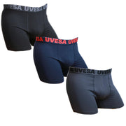 UVESA Small Men's Underwear - boxer briefs (Black, Navy Blue, Dark Grey)