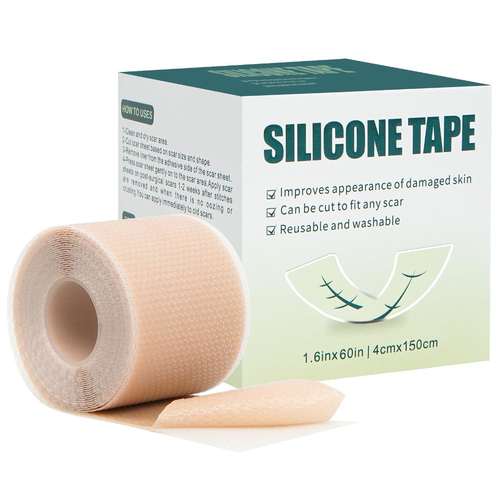 Silicone Scar Tape, Silicone Scar Sheets(1.6"X 59" Roll-1.5M), Silicone Scar Sheets for Face