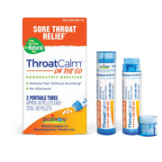 Boiron ThroatCalm On The Go Travel Essential for Relief - 2 Count (160 Pellets)