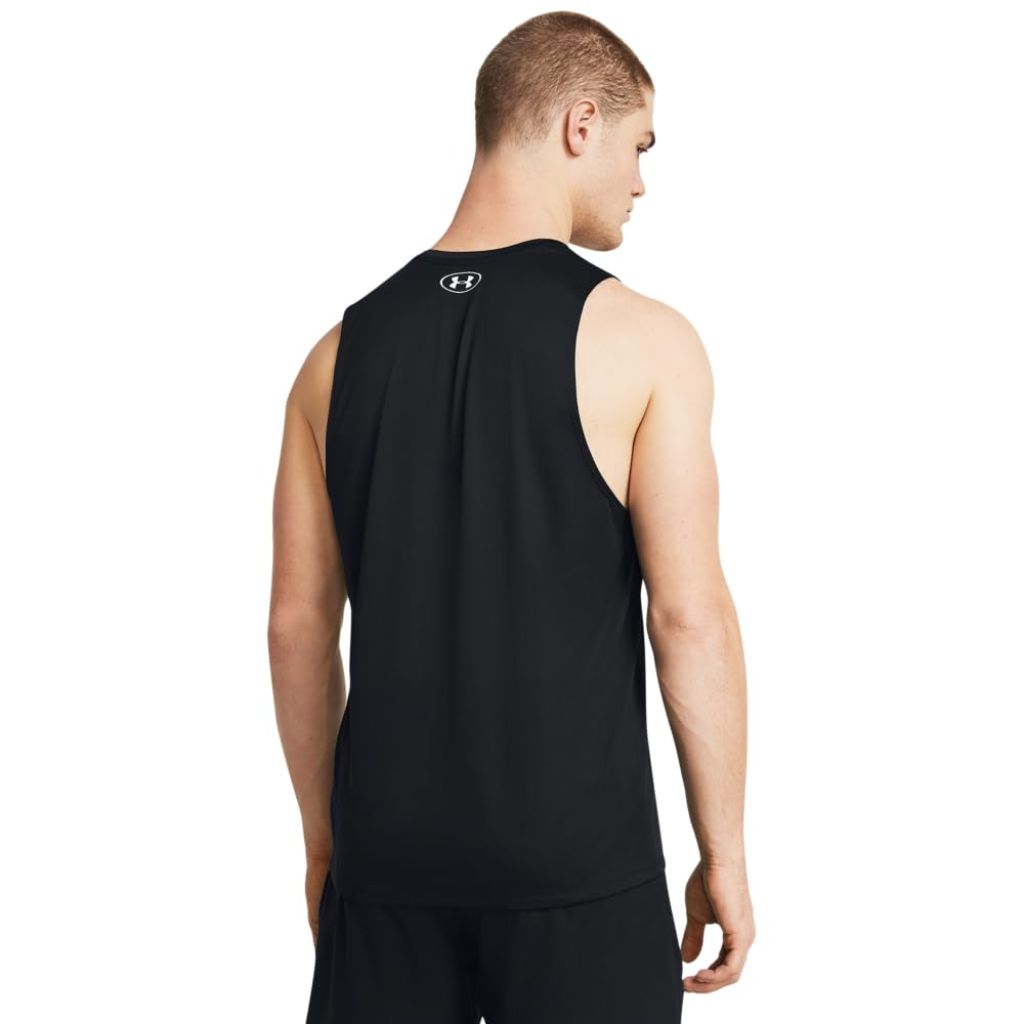 Under Armour Men's Tech Tank Top, Black / White, X-Large