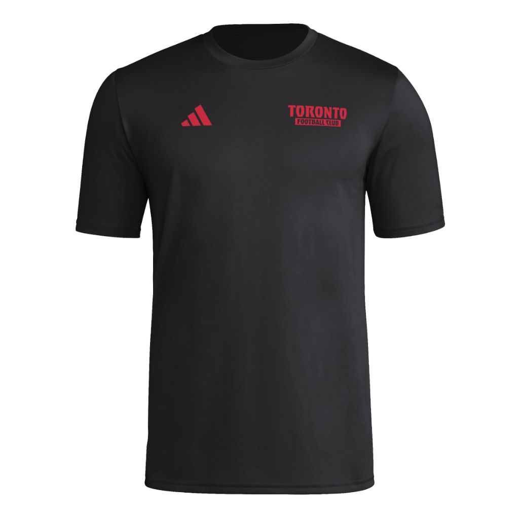 Adidas Mens Toronto FC Pre-Game Short Sleeve Soccer T-Shirt,Black/Toronto Fc,Large