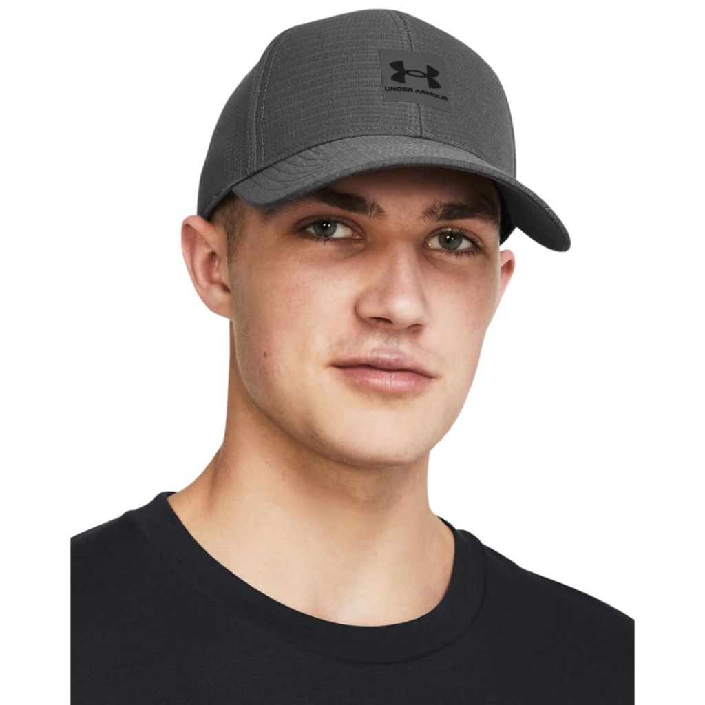 Under Armour Men's Iso-Chill ArmourVent Stretch Fit Hat, (025) Castlerock - size Small/Medium