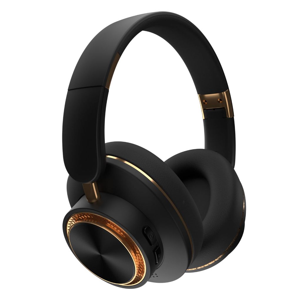 KUUCAT H8 Wireless Active Noise Cancelling Headphones,120H Playtime (Black)