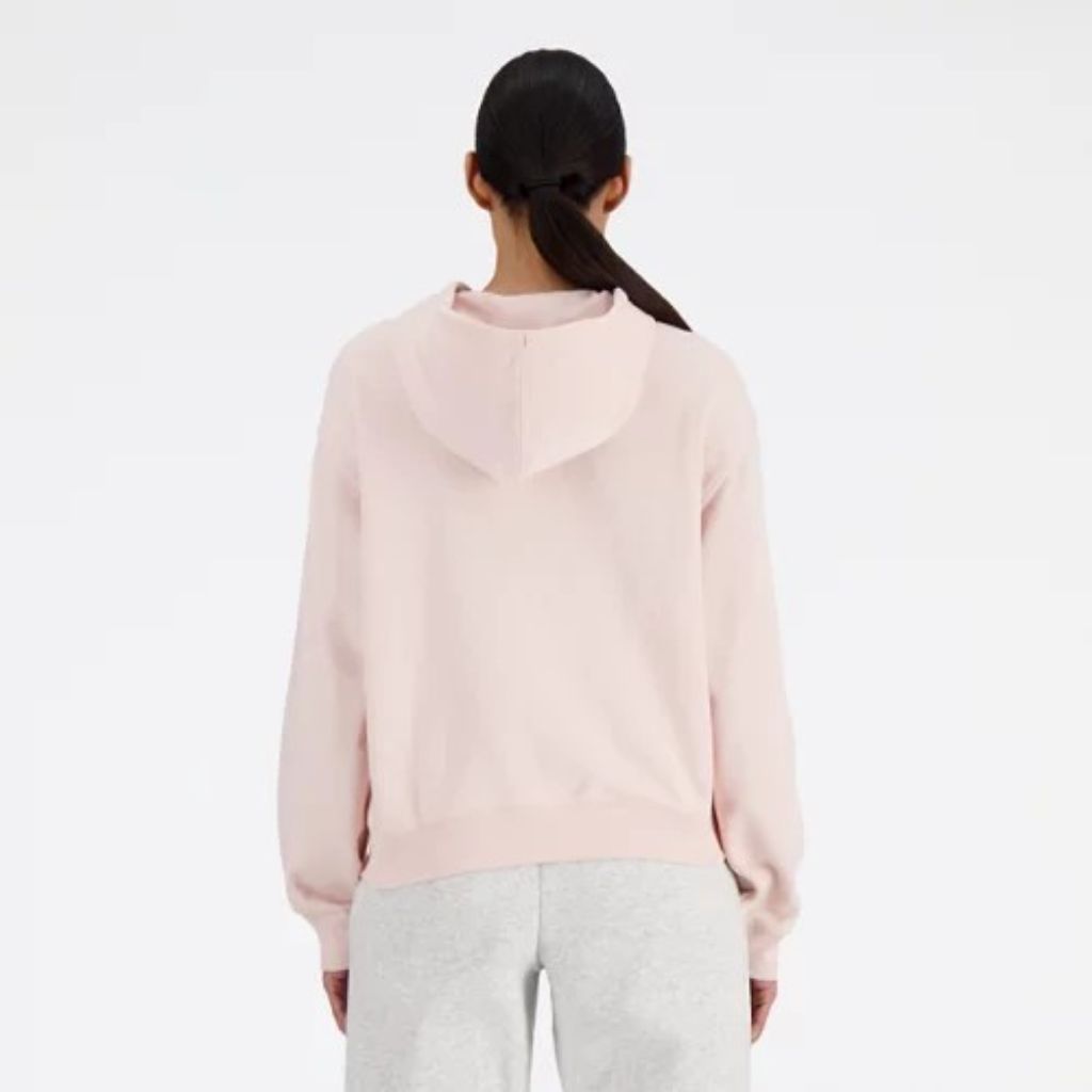 New Balance Women's Sport Essentials Fleece Hoodie, Quartz Pink, XX-Large