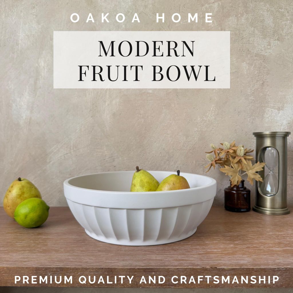 OAKOA Decorative Fruit Bowl for Kitchen Counter - Large Decorative Bowl for Home Decor