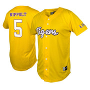 Genuine Collective Ben Nippolt LSU Tigers Baseball Jersey, Gold, Medium