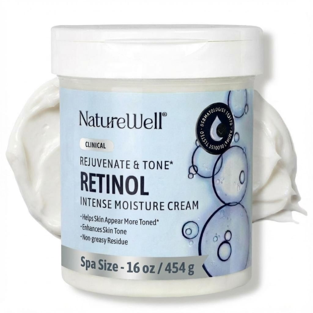 NATURE WELL Clinical Retinol Intense Moisture Cream for Face & Body - 16 Oz