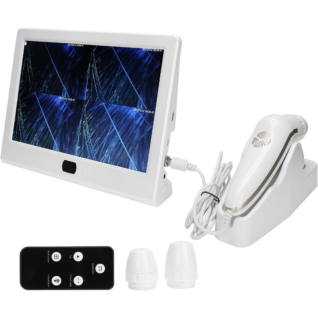 Multi‑Functional Scalp Analyzer - Rechargeable Digital Hair Skin Analyzer, 13" Display, 50X/200X Lens *Damaged Box*