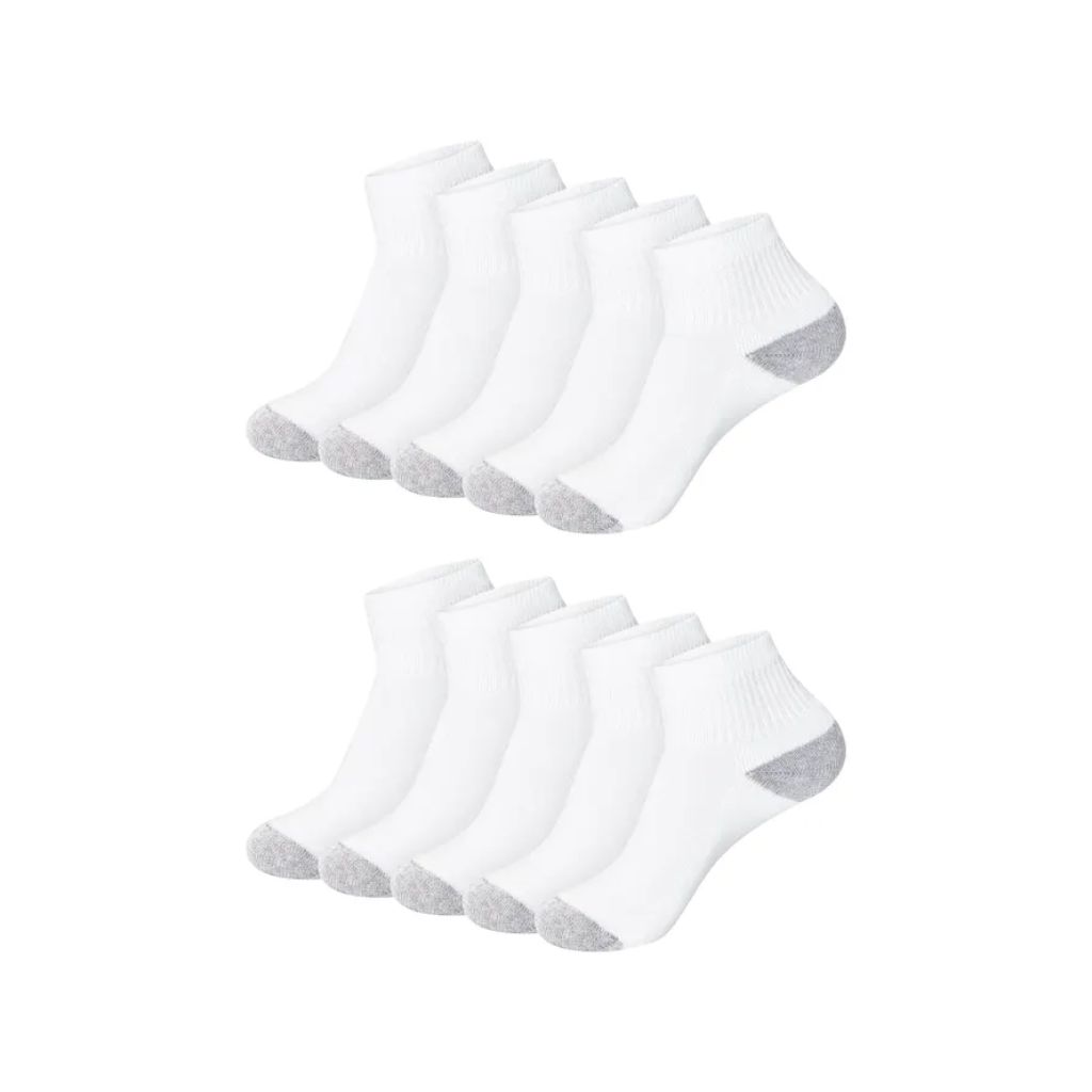 Hanes Cushioned Women's Ankle Athletic Socks 10-Pack