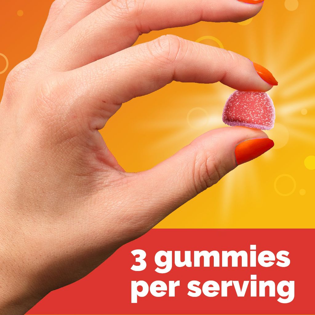 Emergen-C 750mg Vitamin C Gummies for Adults, Strawberry, Lemon and Blueberry Flavors - 45ct