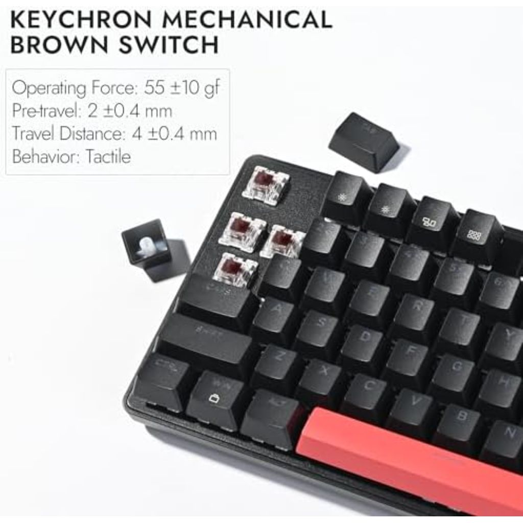 LEMOKEY X1 Wired Mechanical Keyboard, QMK Programmable TKL Layout with Pre-Lubed Tactile Switch