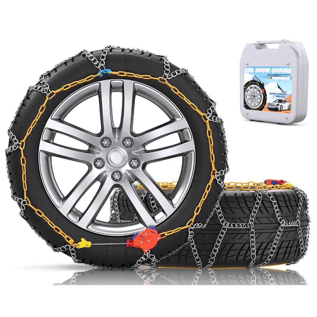 Snow-Chains Auto Fixing 1 Min Quick Fit Easy Installation Tire-Chains - Set of 2 (HN-140)