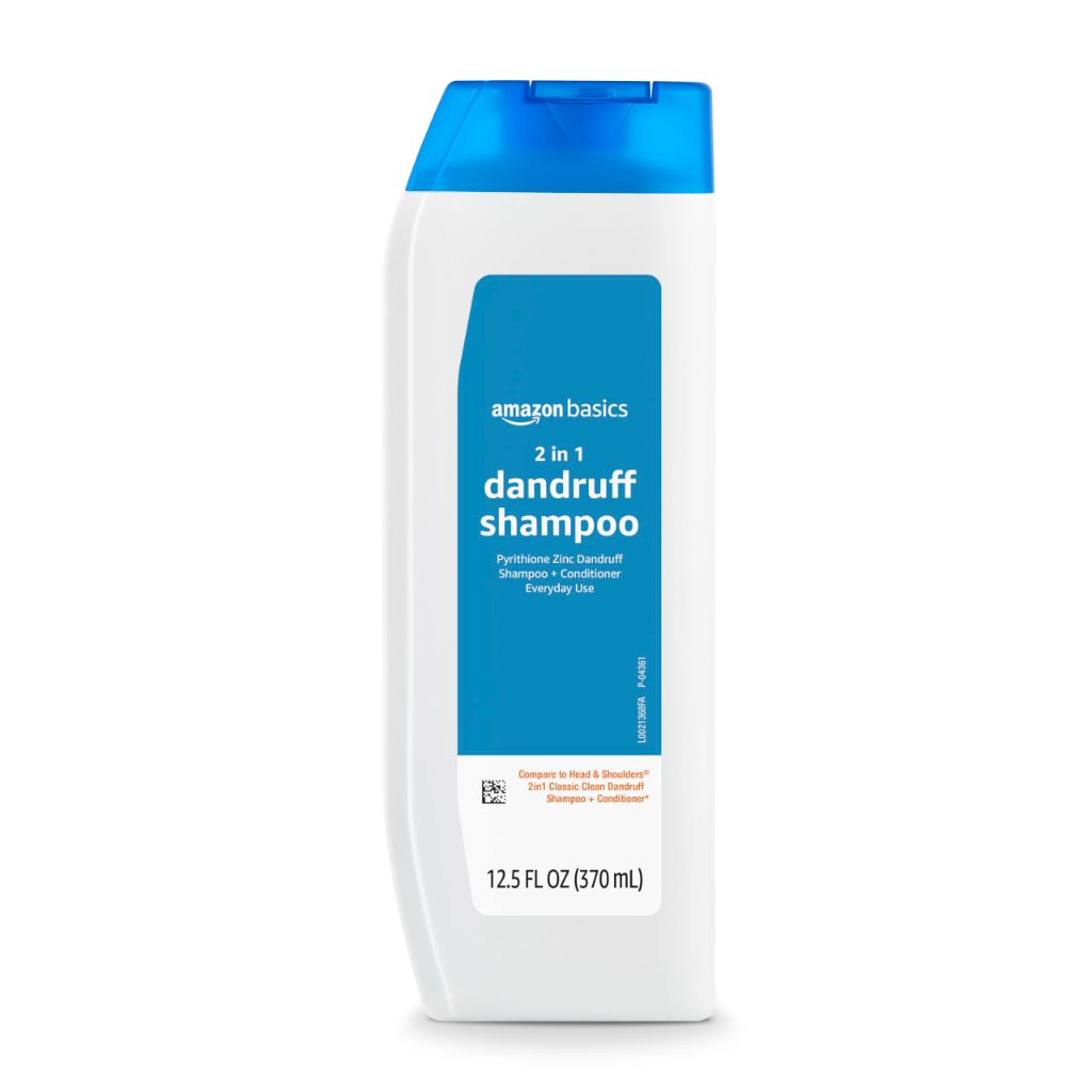 Amazon Basics 2-in-1 Anti-Dandruff Shampoo and Conditioner for Itchy Scalp,  12.5 Fl Oz, 6-Pack
