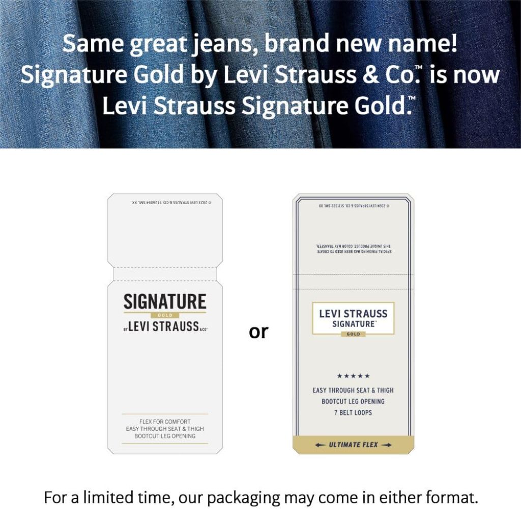 Levi Strauss Signature Gold Men's Athletic Fit Jeans, Deep River, 32W x 34L