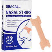 Seacall Nasal Strips - Opens Nasal Passages for Reducing Snoring and Congestion - 30ct