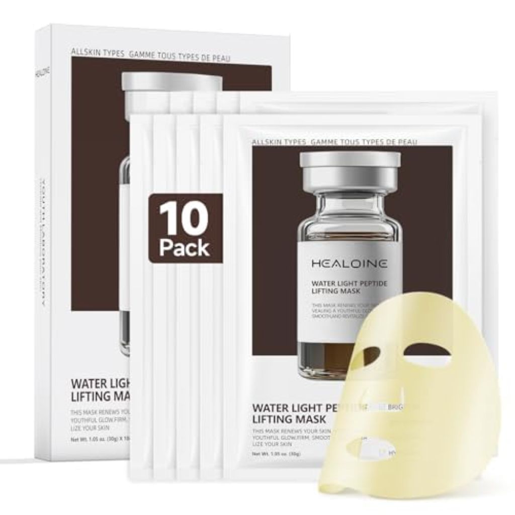 Premium Bio-Collagen Real Deep Face Mask for Even Skin Tone, Pore Minimizing - 10ct.