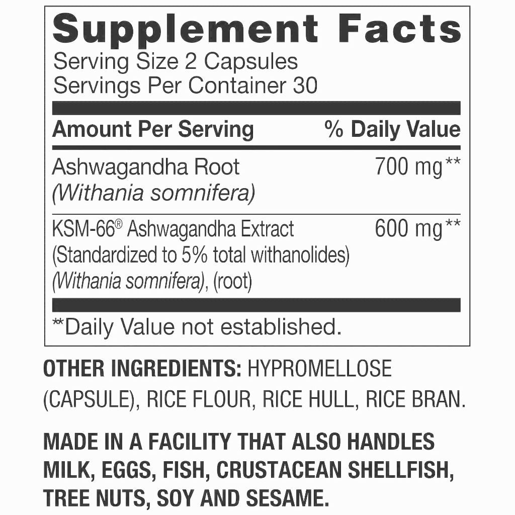 Premium Choice Co Spring Valley Ashwagandha - 1300mg – 60 Count