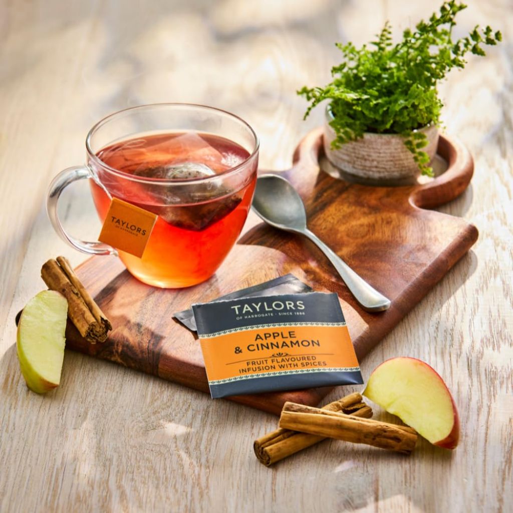 Taylors of Harrogate Apple & Cinnamon, Herbal Tea  Teabags, 20 Count (Pack of 6) 120 Teabags Total