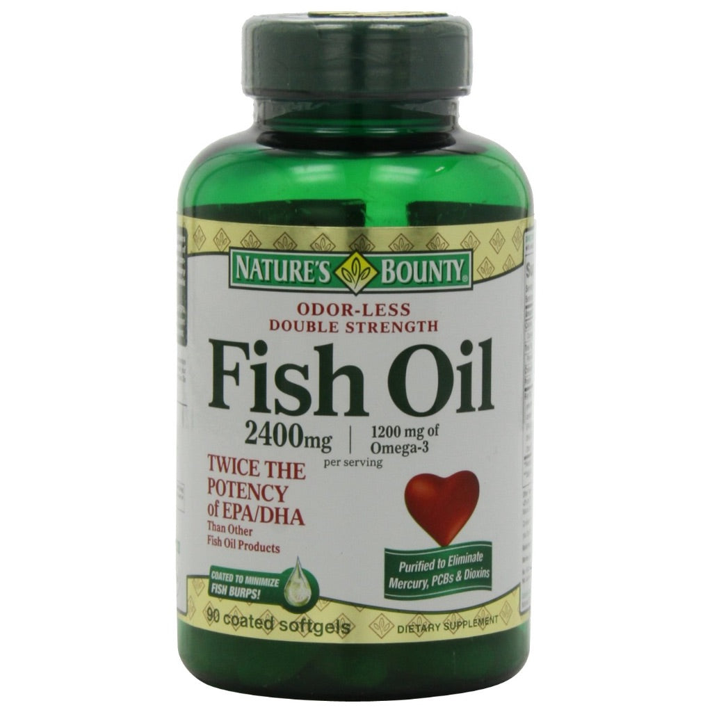 Nature's Bounty Double Strength 2400mcg Fish Oil Softgels - 90ct.