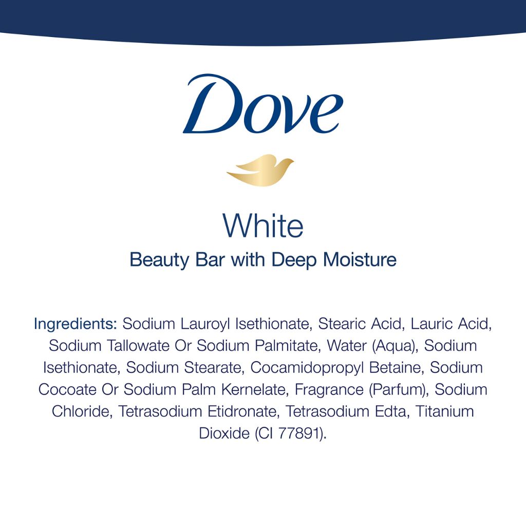 Dove Beauty Bar More Moisturizing than Bar Soap White  3.75 oz 4 Bars